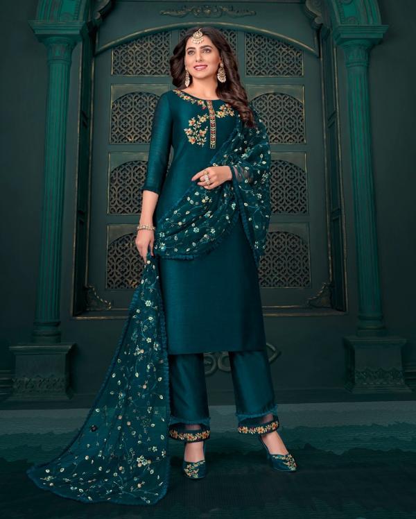 Lily And Lali Maria 9 Heavy Handwork Silk Readymade Suit